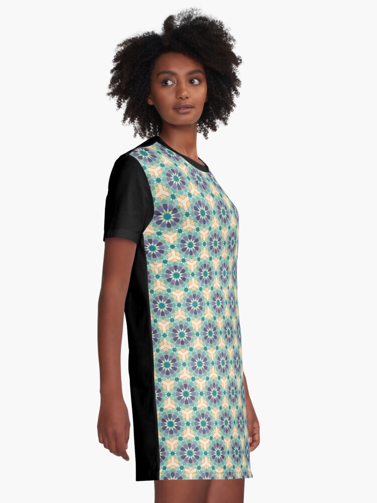 Alternate view of Geometric Pattern: Arabic Tiles: Dream Graphic T-Shirt Dress