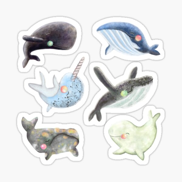 Item preview, Wee Animals Set 10 - Whales designed and sold by LittleCloudShop.
