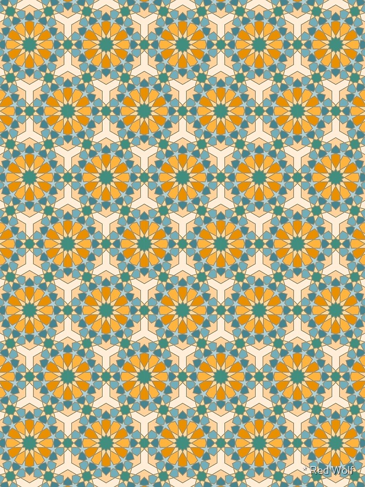 Geometric Pattern: Arabic Tiles: Lily by redwolfoz