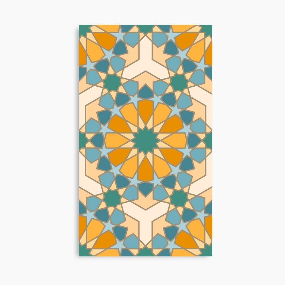 Geometric Pattern: Arabic Tiles: Lily Canvas Print