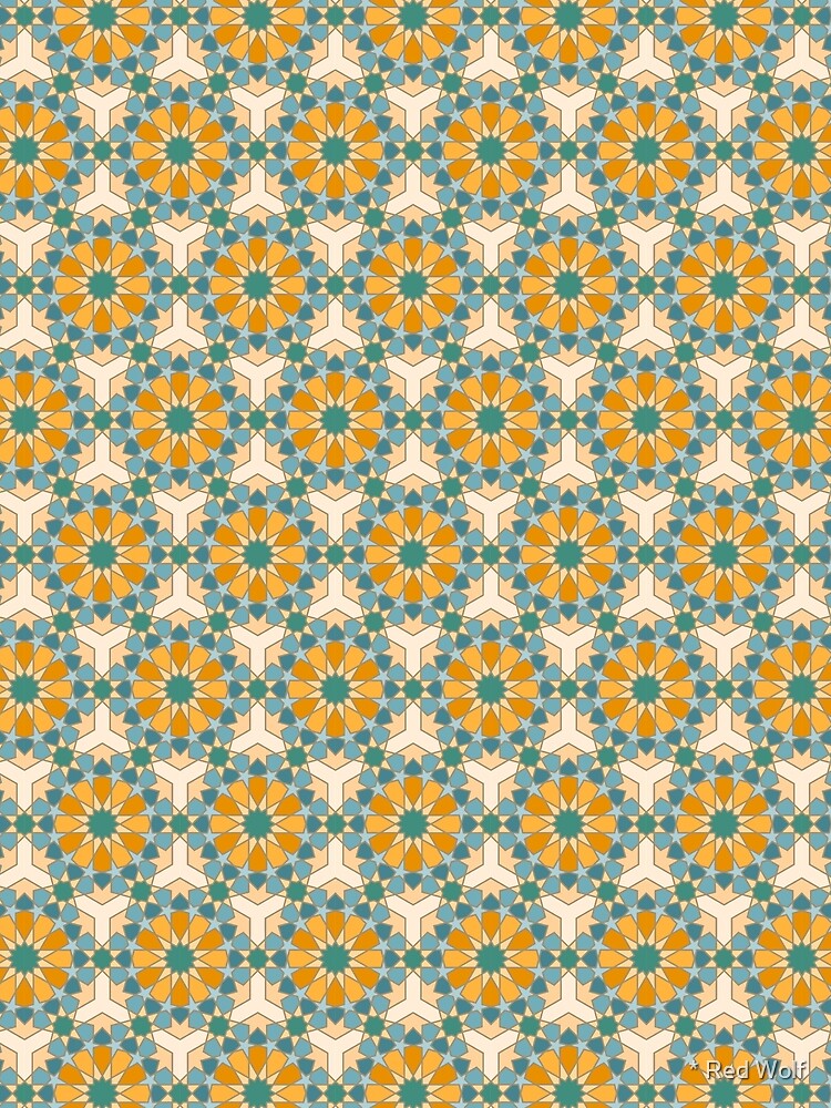 Geometric Pattern: Arabic Tiles: Lily by redwolfoz