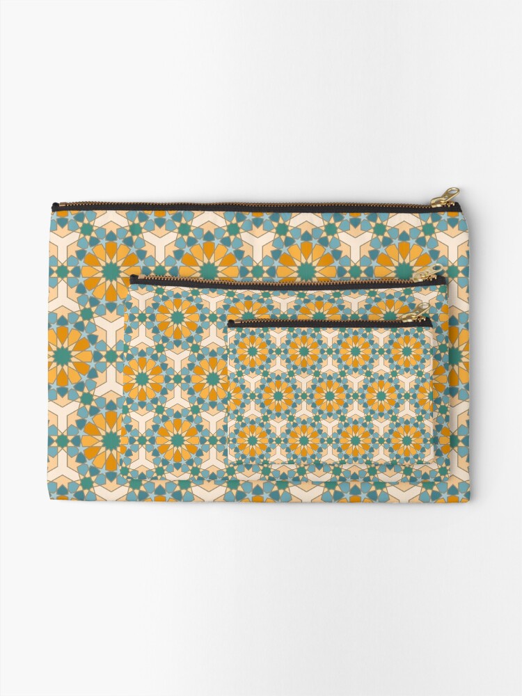 Alternate view of Geometric Pattern: Arabic Tiles: Lily Zipper Pouch