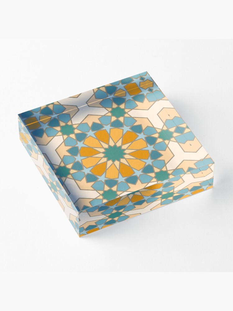 Alternate view of Geometric Pattern: Arabic Tiles: Lily Acrylic Block