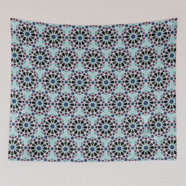 Item preview, Geometric Pattern: Arabic Tiles: Midnight designed and sold by Red Wolf.