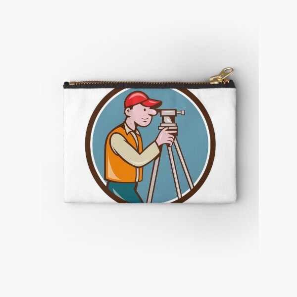 Item preview, Surveyor Geodetic Engineer Theodolite Circle Cartoon designed and sold by patrimonio.