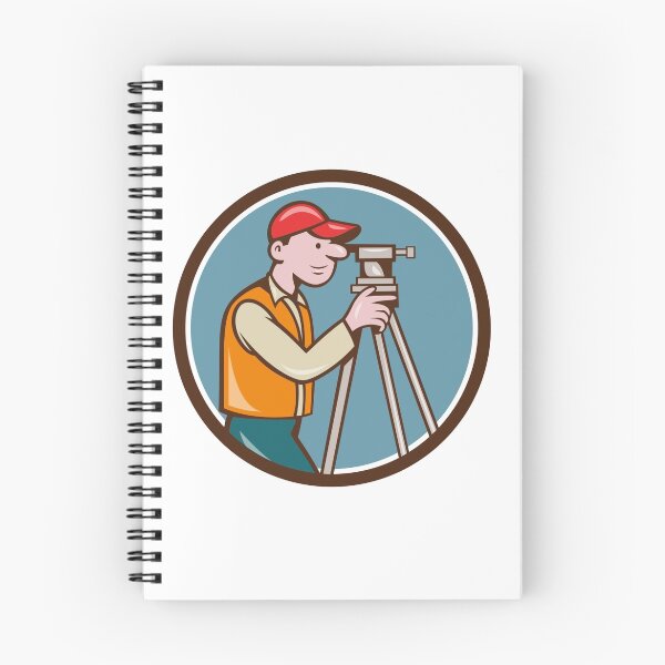 Item preview, Surveyor Geodetic Engineer Theodolite Circle Cartoon designed and sold by patrimonio.