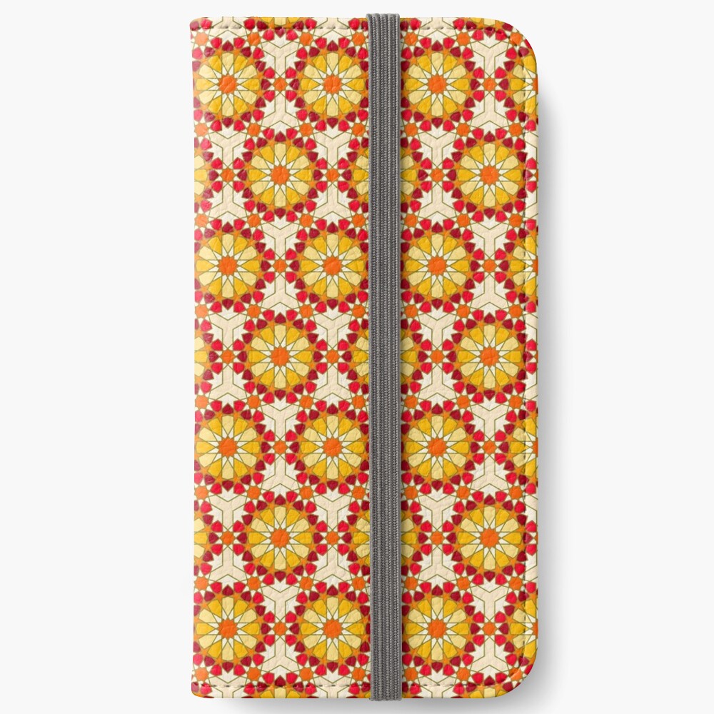Geometric Pattern: Arabic Tiles: Sunset iPhone Wallet