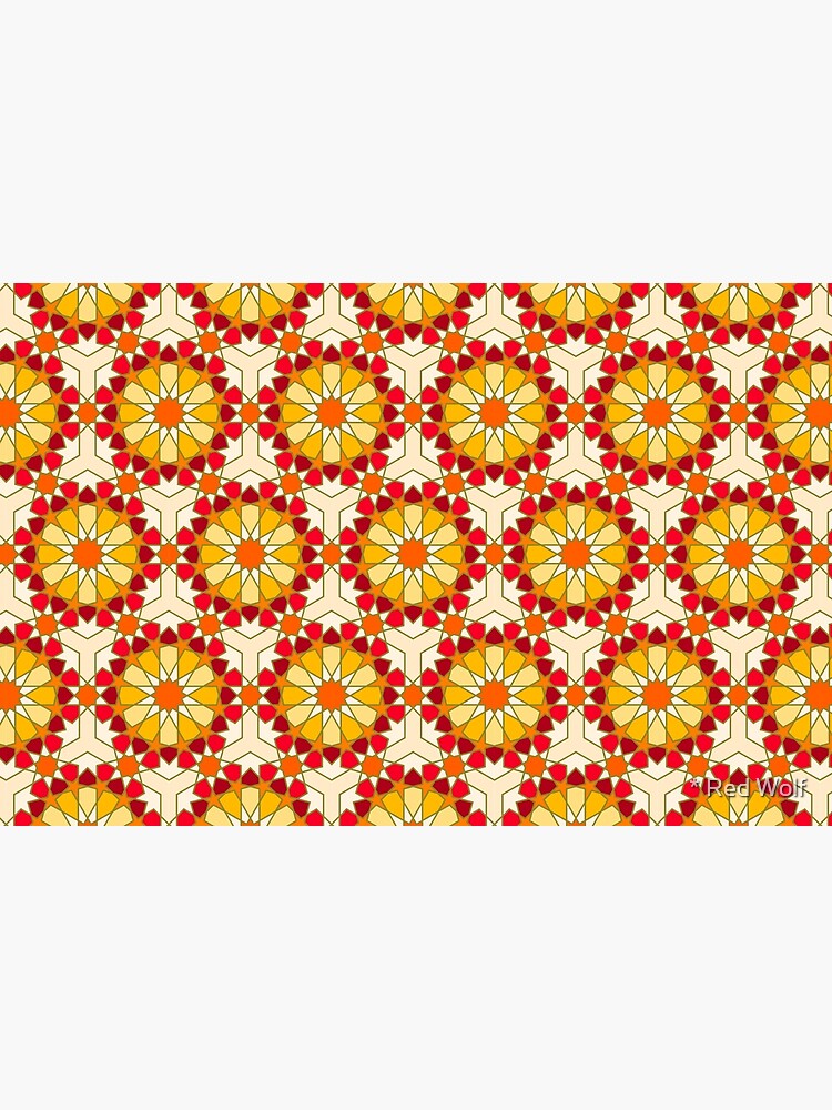 Geometric Pattern: Arabic Tiles: Sunset by redwolfoz