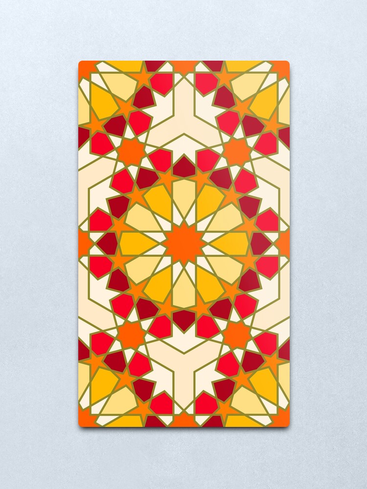 Alternate view of Geometric Pattern: Arabic Tiles: Sunset Metal Print