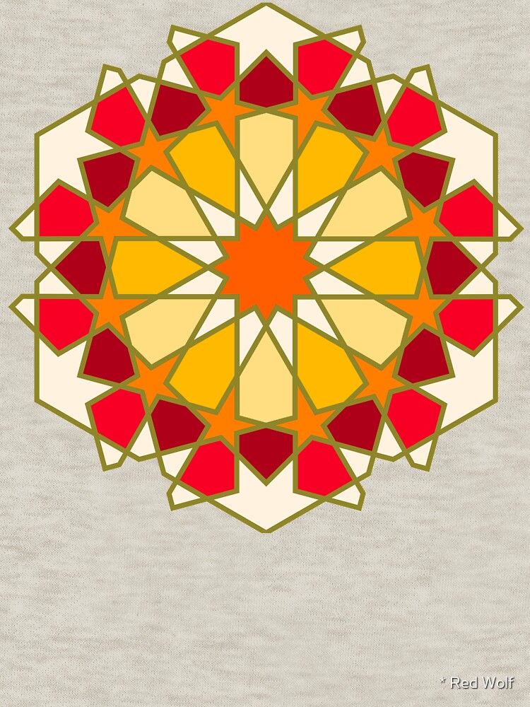 Geometric Pattern: Arabic Tiles: Sunset by redwolfoz