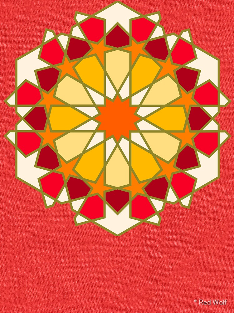 Geometric Pattern: Arabic Tiles: Sunset by redwolfoz