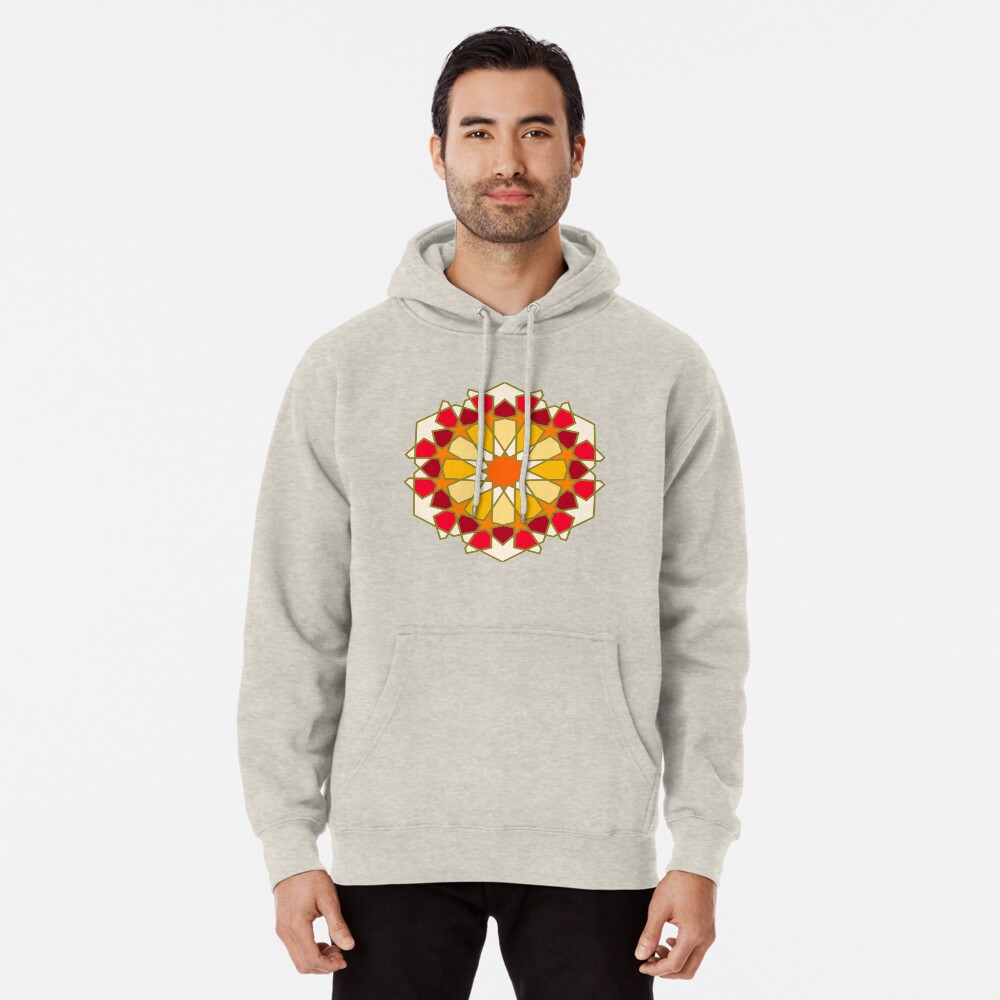 Geometric Pattern: Arabic Tiles: Sunset Pullover Hoodie