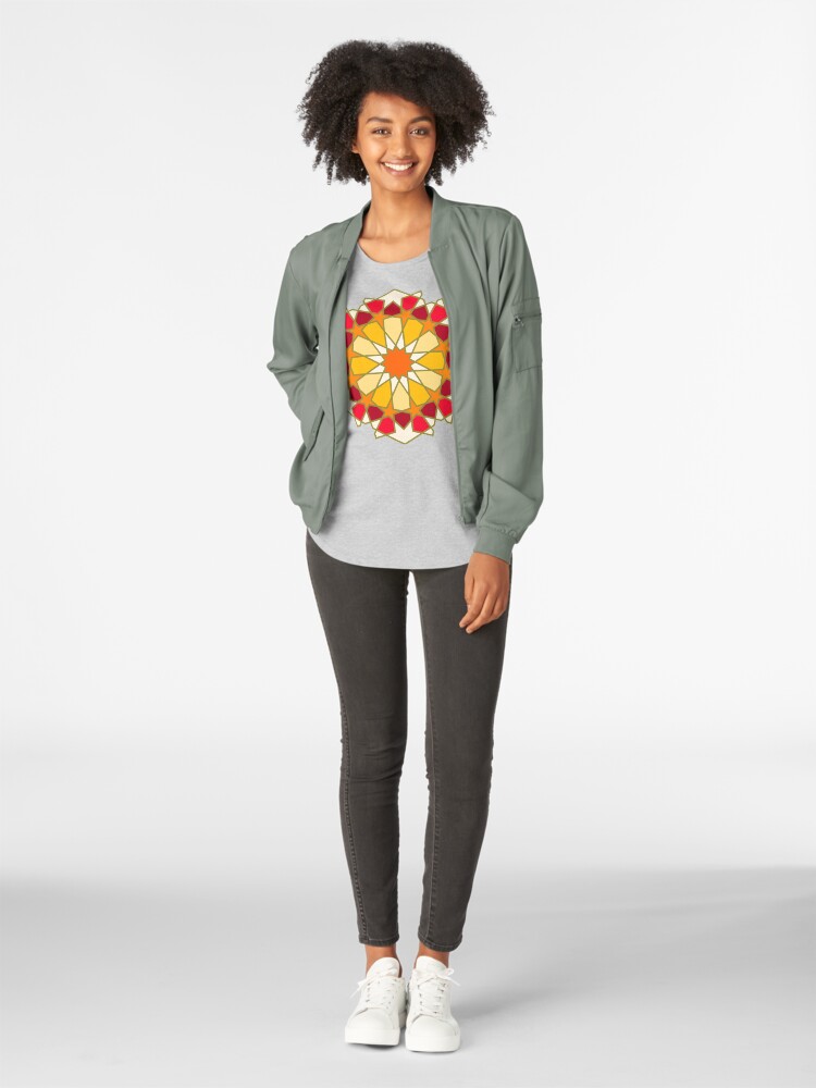 Alternate view of Geometric Pattern: Arabic Tiles: Sunset Premium Scoop T-Shirt
