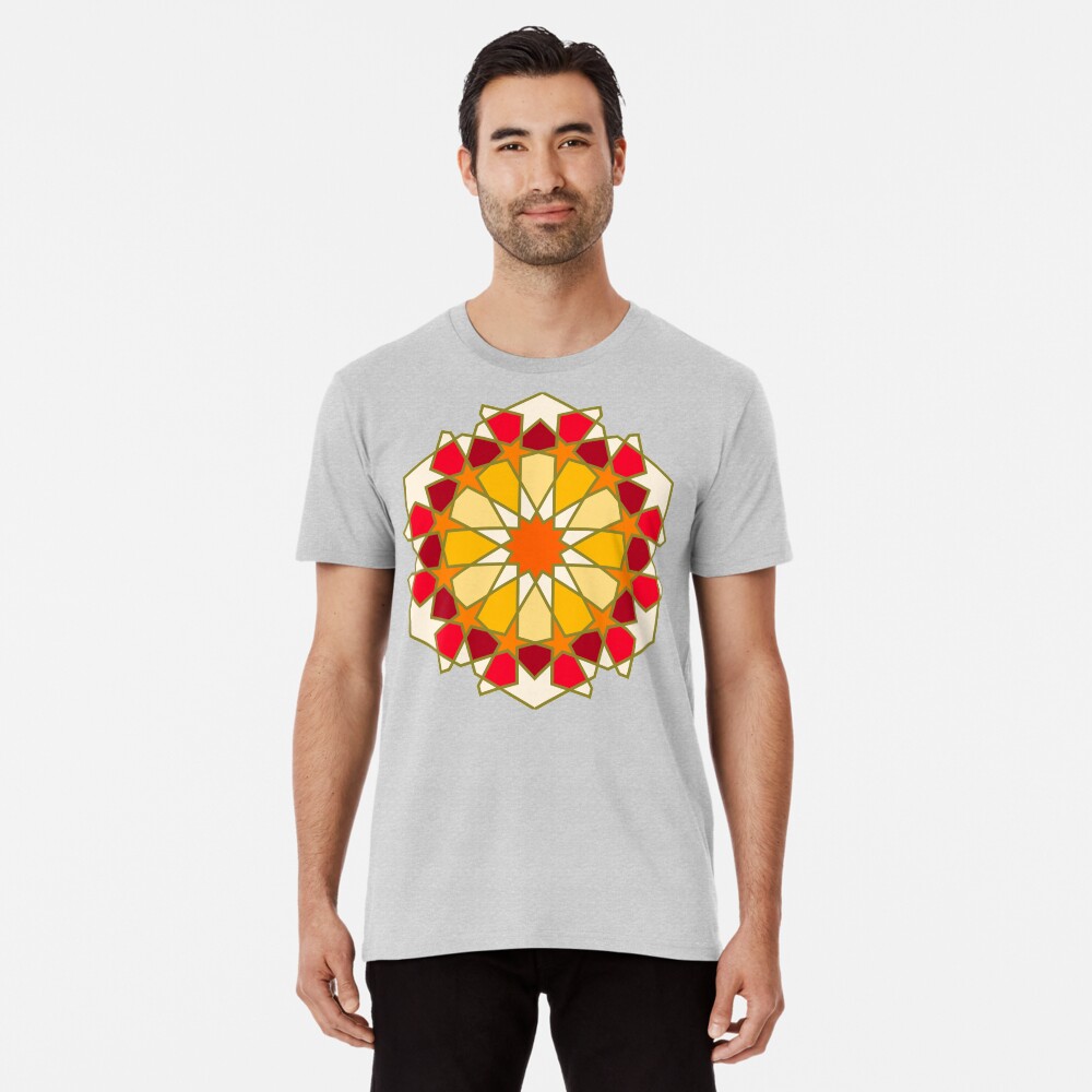 Geometric Pattern: Arabic Tiles: Sunset Premium T-Shirt
