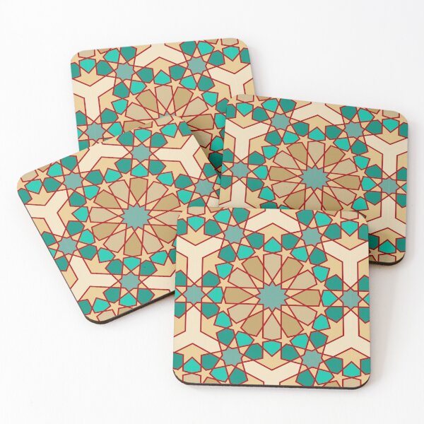 Item preview, Geometric Pattern: Arabic Tiles: Turquoise designed and sold by Red Wolf.