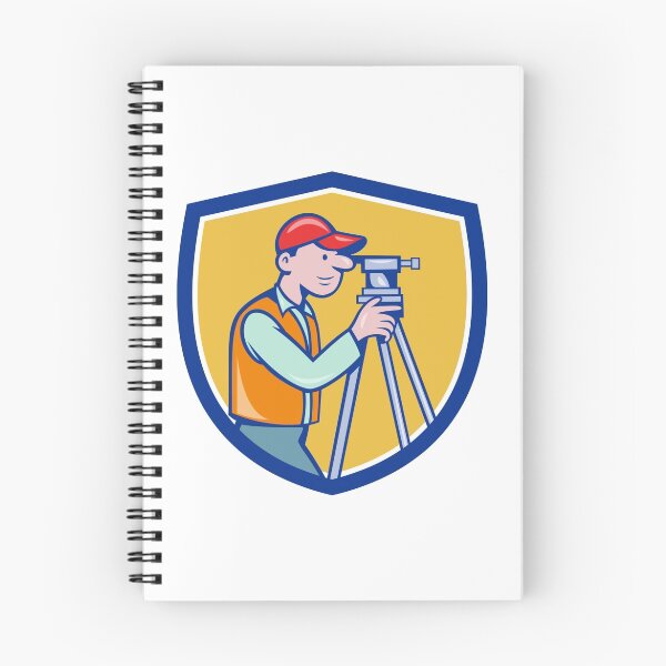 Item preview, Surveyor Geodetic Engineer Theodolite Shield Cartoon designed and sold by patrimonio.