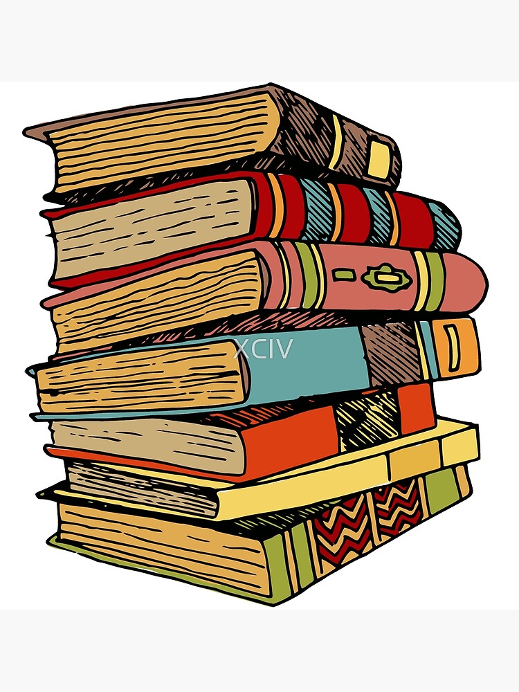 Whimsical Old Books Pile Graphic · Creative Fabrica