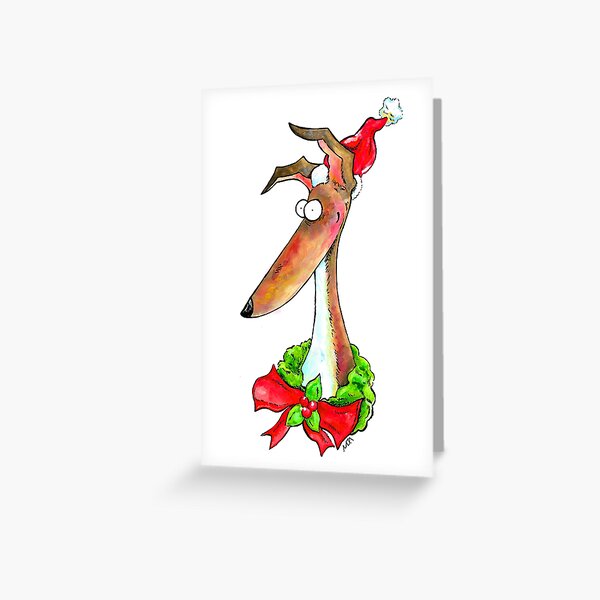 Christmas Hound! Greeting Card