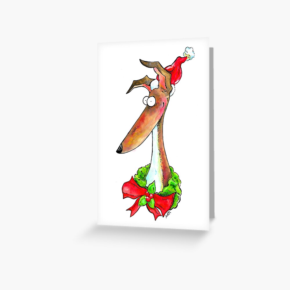 Christmas Hound! Greeting Card