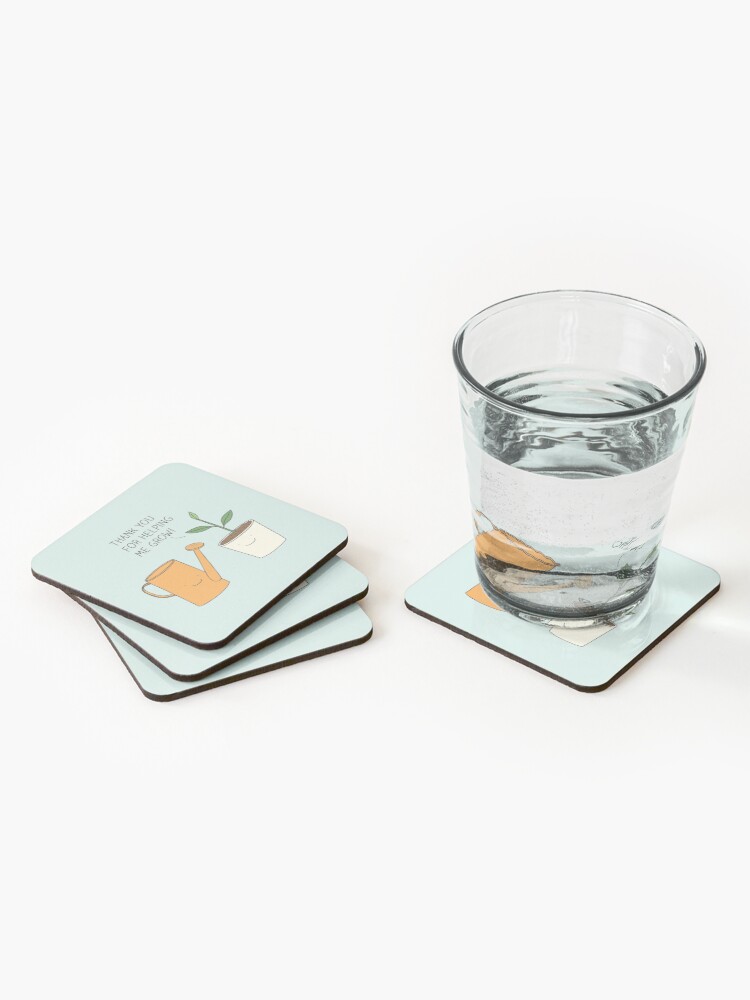 Alternate view of Thank you for helping me grow! Coasters (Set of 4)