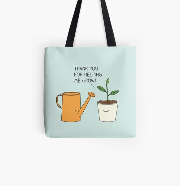 Merci de m'aider à grandir! Tote bag doublé