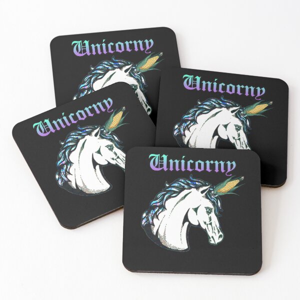 Item preview, Unicorn Unicorny Corn Horn Pun Horse Pun Vegan Fantasy designed and sold by funnytshirtemp.