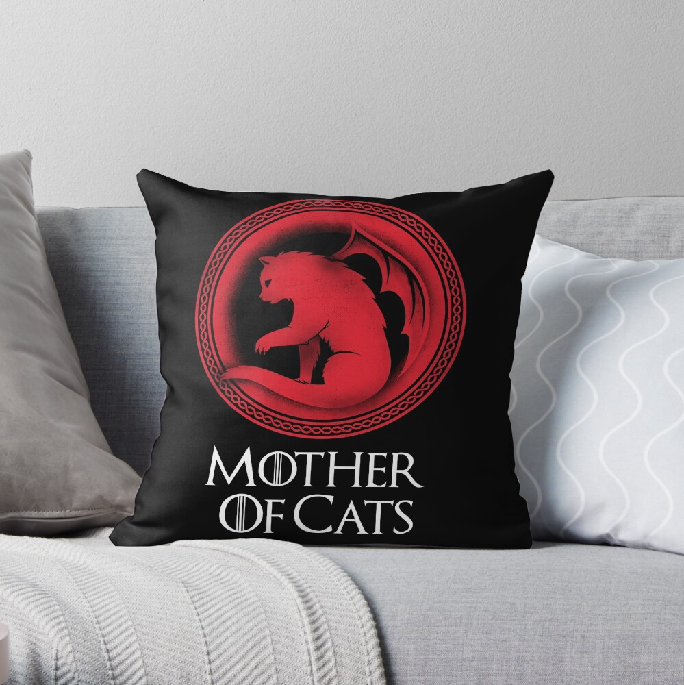 New Arrival Mother of Cats Throw Pillow by Dare-To-Wear TP-QNSD7K1L