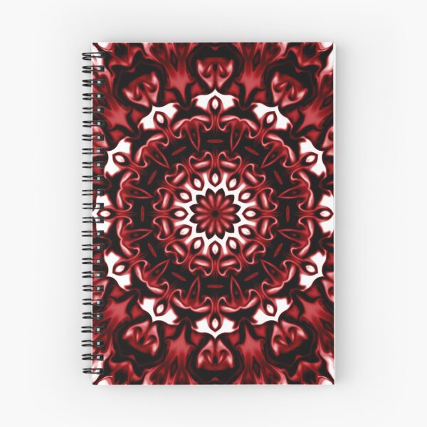 Aperçu de l'œuvre Un mandala rouge et noir, 3D et numérique créée et vendue par BeaMay.