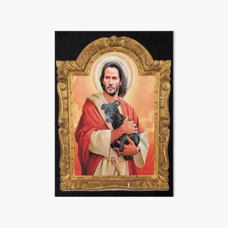 Keanu Reeves, St John, patron St of Doggies Art Board Print