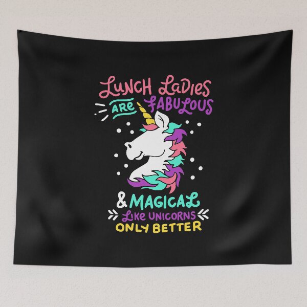 Item preview, Womens Funny Lunch Lady graphic I Magical Cafeteria Unicorns designed and sold by biNutz.