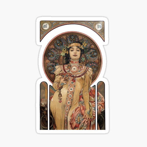 Alfons Mucha 3 Sticker