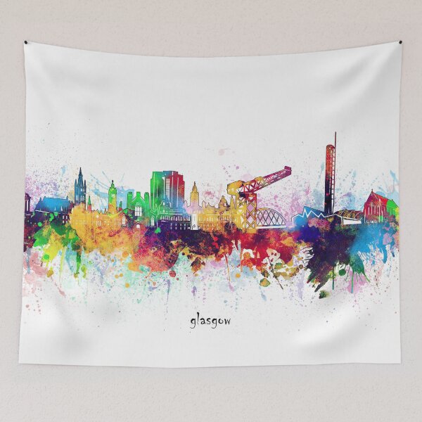 Artikelvorschau, Glasgow Skyline entworfen und verkauft von BekimART.