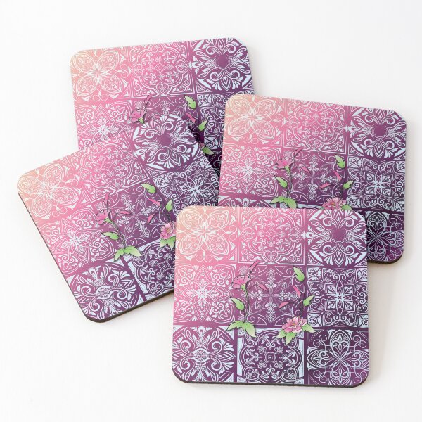 Item preview, floral arabesque decoration pink version designed and sold by Ewandelvirh.