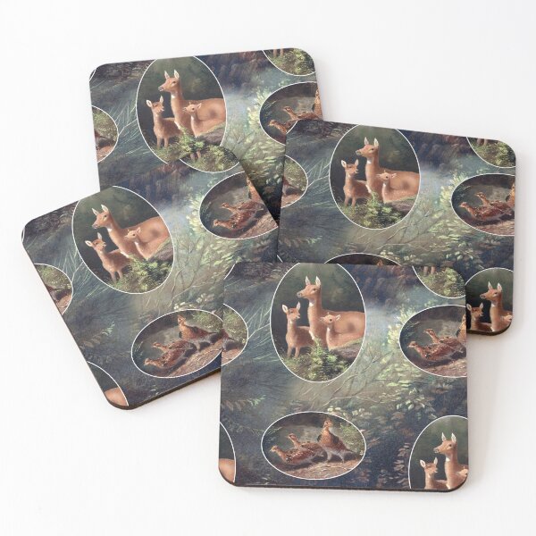 Item preview, Deer family in the woods seamless pattern design designed and sold by Vintage Designs +.