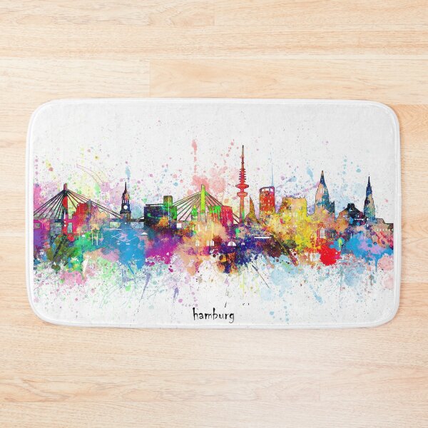Item preview, hamburg skyline designed and sold by BekimART.