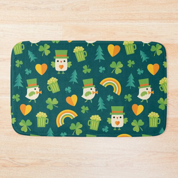Item preview, Leprechaun Birdies on Dark Green designed and sold by Daisy Beatrice.