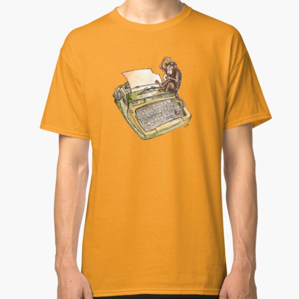 Typewriter Monkey Classic T-Shirt