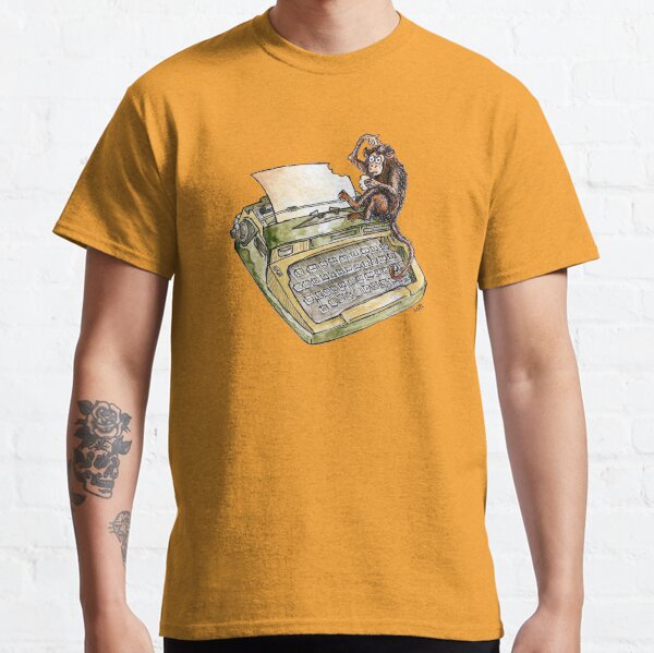Typewriter Monkey Classic T-Shirt