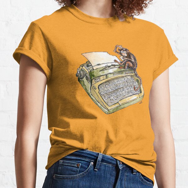 Typewriter Monkey Classic T-Shirt