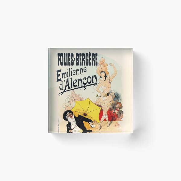 Item preview, FOLIES BERGERE Emilienne d' Alencon Vintage French Jules Cheret designed and sold by retroposters.