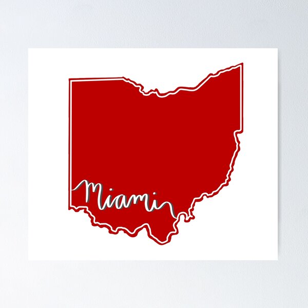 Item preview, Miami Caligraphy Ohio Outline designed and sold by Alexandra Jones.