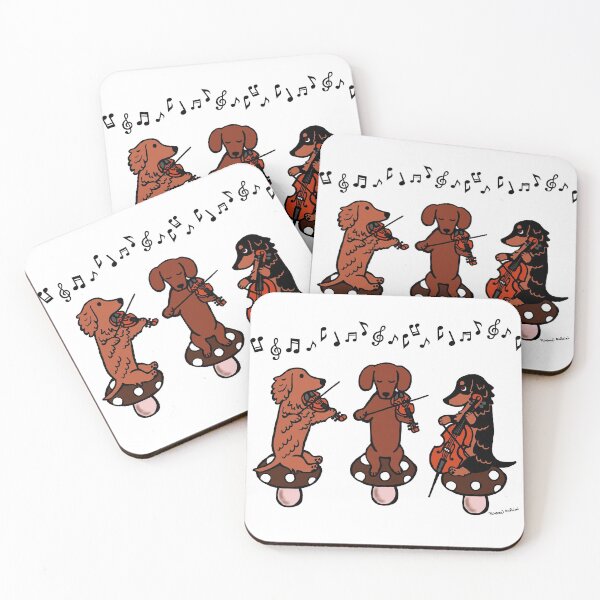 Item preview, Dachshund Musicians String Trio designed and sold by HappyLabradors.