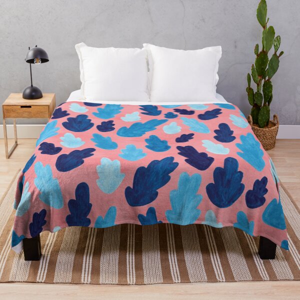 Item preview, Blue Leaves on Coral designed and sold by RebeccaFlaherty.