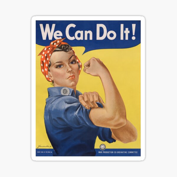 Item preview, We can do it! Classic 'Rosie The Riveter' WW2 Era designed and sold by knightsydesign.