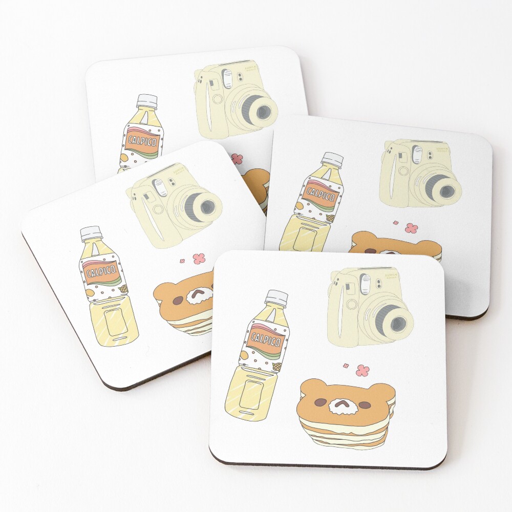 "Yellow Aesthetic" Coasters (Set of 4) for Sale by PeachPantone Redbubble