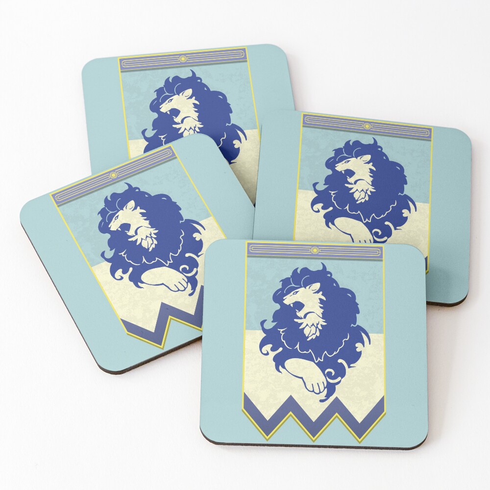 Fire Emblem 3 Houses: Blue Lions Banner Coasters (Set of 4)