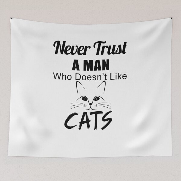 Item preview, Never Trust a Man Who Doesn't Like Cats Lover Humor T-Shirt designed and sold by findgreatshirts.
