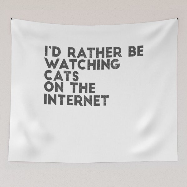 Item preview, I'd Rather Be Watching Cats on the Internet Humor T-Shirt designed and sold by findgreatshirts.