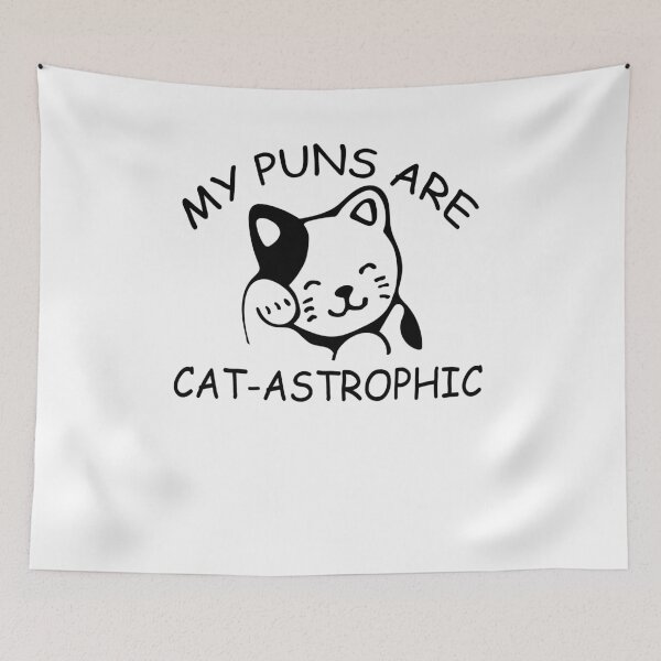 Item preview, My Puns Are CAT-ASTROPHIC Cats Lover Humor T-Shirt designed and sold by findgreatshirts.