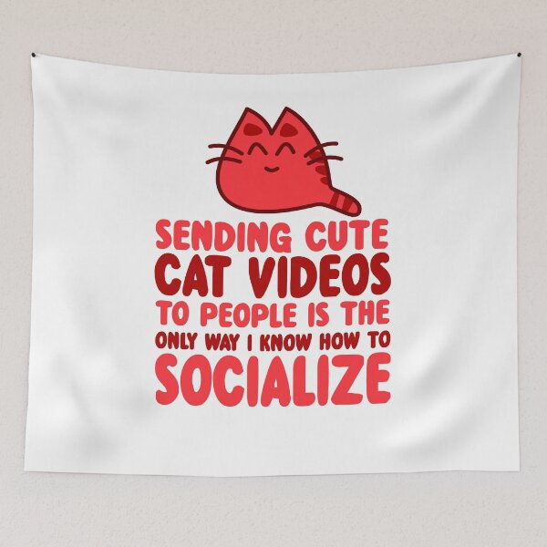 Item preview, Sending Cute Cat Videos Funny Sarcastic Humor T-Shirt designed and sold by findgreatshirts.